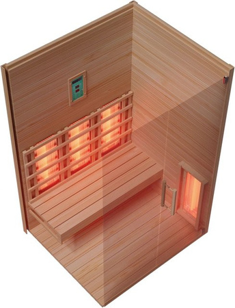 Eilo Infrarotkabine EL 732 aus Hemlockholz in Braun mit Bluetooth und USB, H x B x T: 198 x 131 x 102 cm