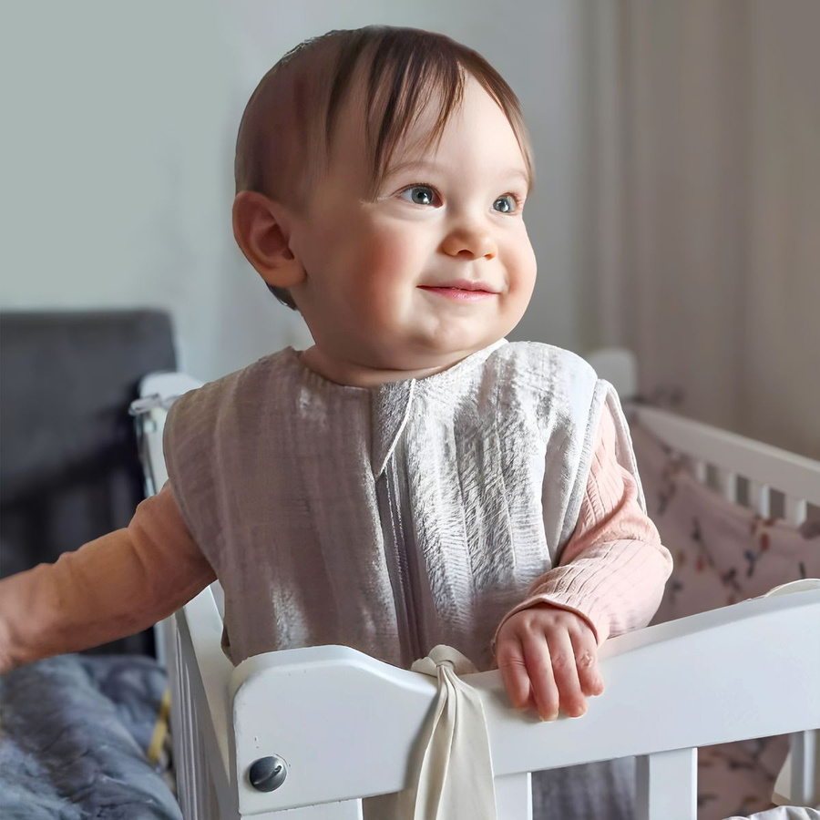 Makian Musselin-Schlafsack für Babys in Beige, Größe 100 cm - Bild 3