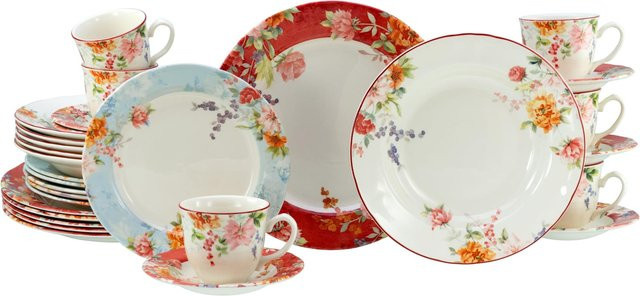 CreaTable Kombiservice Crimson 16-teilig floral multicolor - Bild 1