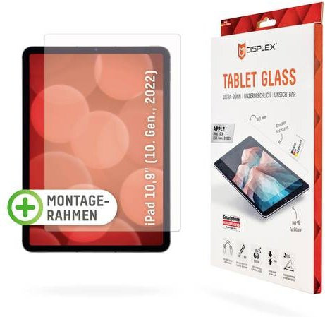 DISPLEX Displayschutzglas für Apple iPad 10.9 (10. Gen, 2022), transparent, Anti-Fingerprint und kratzfest - Bild 1