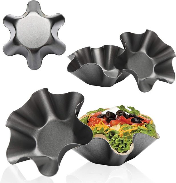 LMETJMA Tortilla Pan Set aus Carbonstahl mit Antihaftbeschichtung zur Herstellung von Tortilla Shells und Taco-Schalen - Bild 1