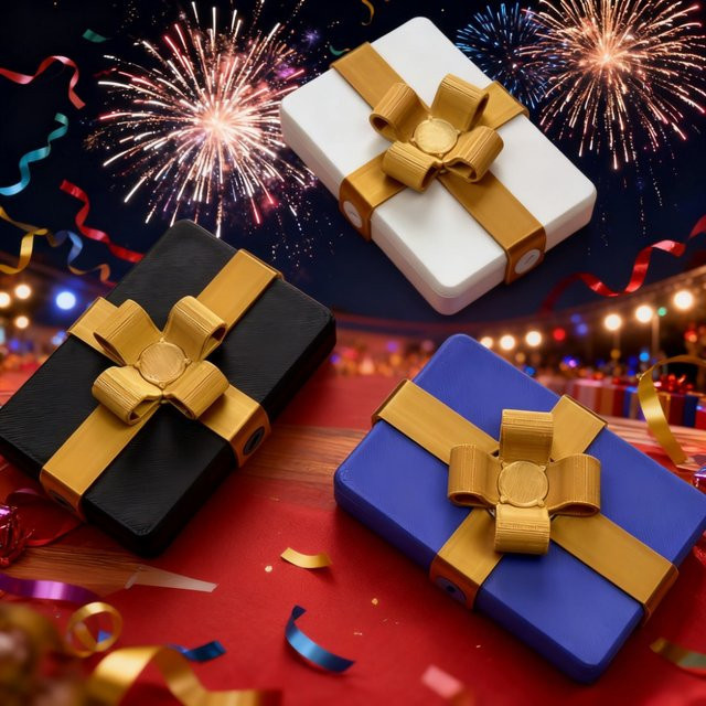 3D-gedruckte Puzzle-Geschenkbox mit Schraubverschluss aus Kunststoff und Papier in Mehrfarbig für Valentinstag und Partys - Bild 1