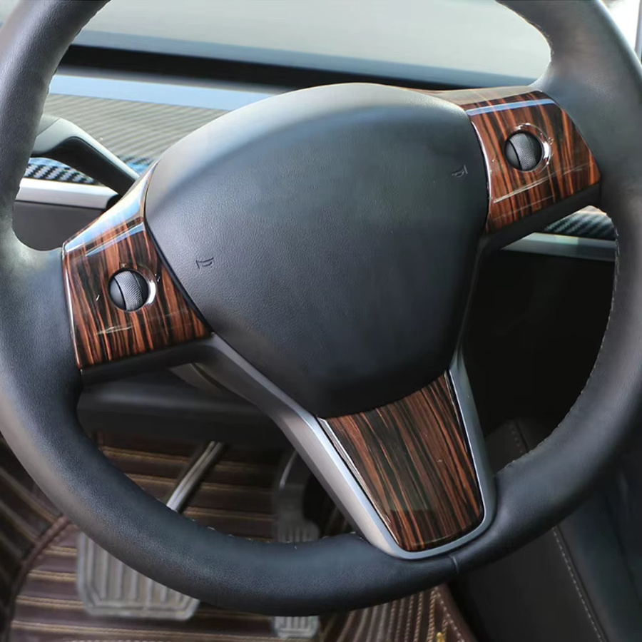 3-teiliges Lenkrad Panel Dekorationsset aus ABS für Tesla Modell 3 (2016-2023) und Modell Y (2019-2023) - Bild 2