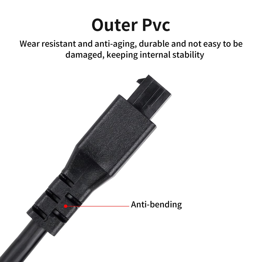 Anycubic 4-Pin Datenkabel ACE Pro Verlängerungskabel mit Magnetring für Kobra 3 Combo, Kobra 3, Max, S1 und S1C 3D-Drucker, Farbe: Schwarz - Bild 2