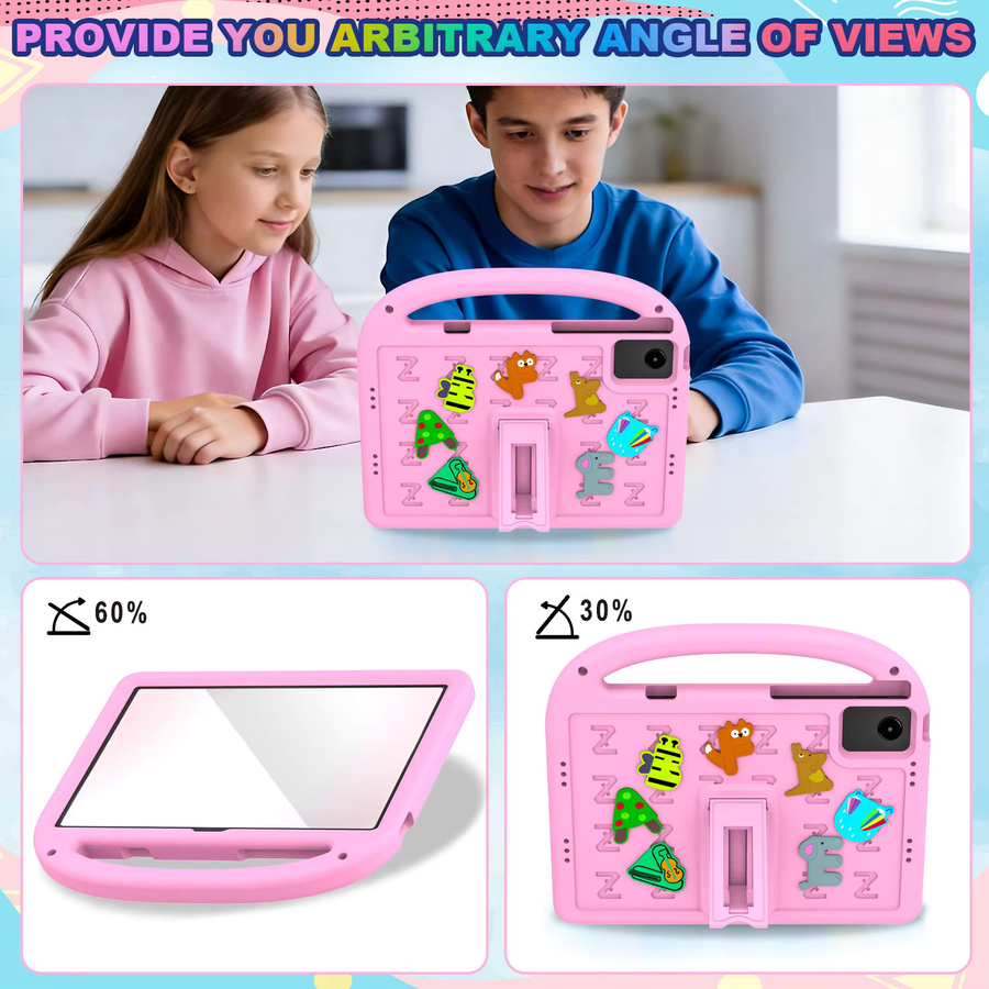 Kinder-EVA-Schutzhülle für Lenovo Idea Tab Plus 12,1 Zoll 2025 TB361FU und Xiaoxin Pad 12,1'' 2025 TB365FC mit Griff in Gelb oder Pink - Bild 2