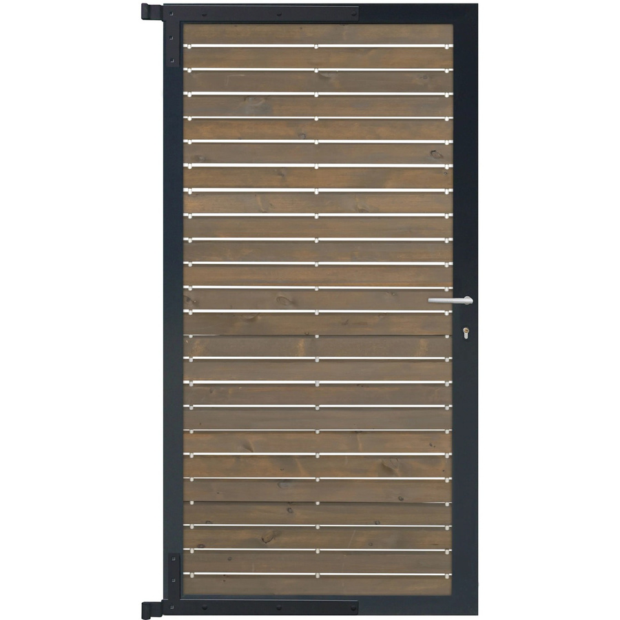 GartenLand Steckzauntor Craftwood aus Kiefer und Aluminium in Grau Anthrazit, B: 90 cm, H: 175 cm - Bild 2