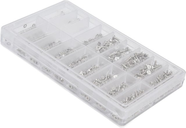 Brillenreparaturset, 1000 Stück, Edelstahl, grau, transparent - Bild 1