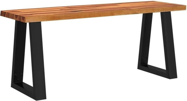 DELUKE Sitzbank LOKI aus Akazien-Massivholz mit Baumkante, Farbe Braun-antik, B/T/H: 110 x 45 x 45 cm - Bild 1