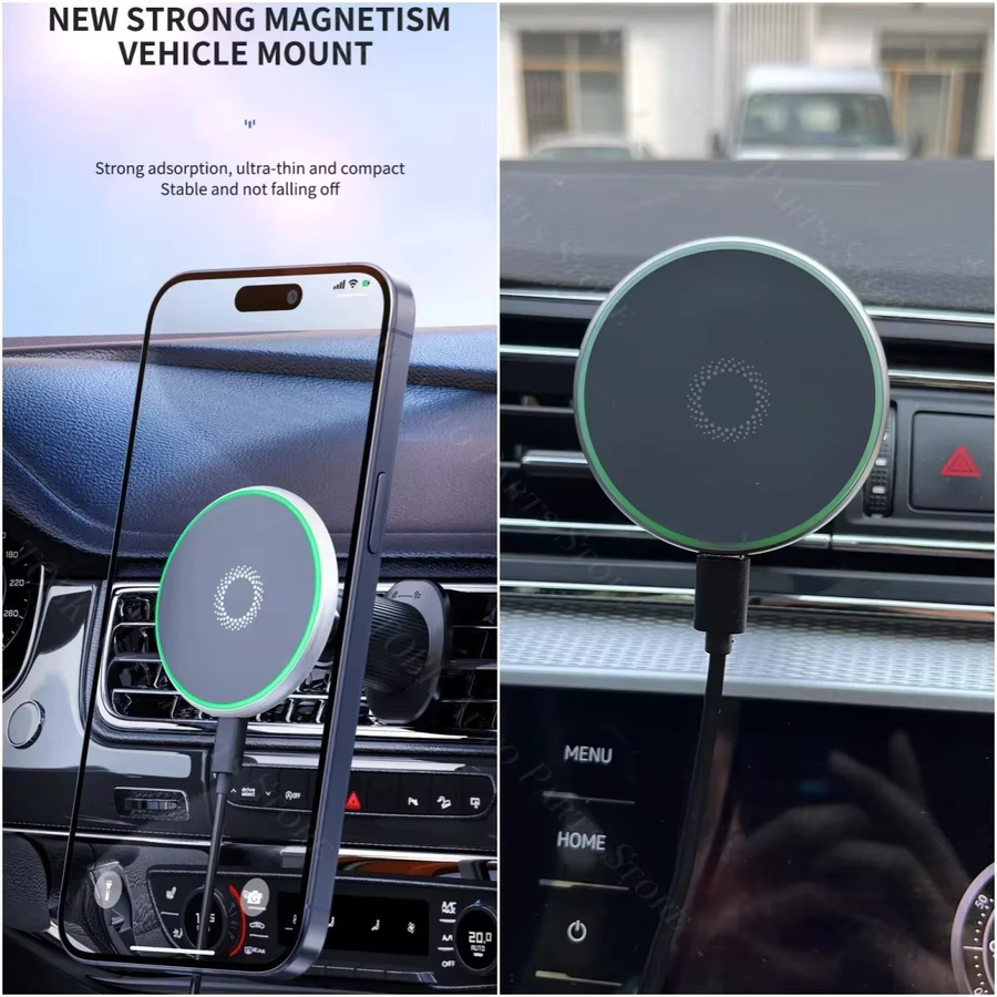 Magnetische MagSafe Autotelefonhalterung mit kabelloser Ladefunktion für Toyota Verso EZ, Schwarz - Bild 3