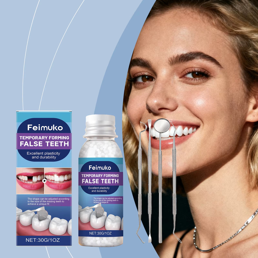 FEIMUKO Temporäres Zahnreparatur-Set, Harz-Festkleber, DIY Dentalbedarf - Bild 3