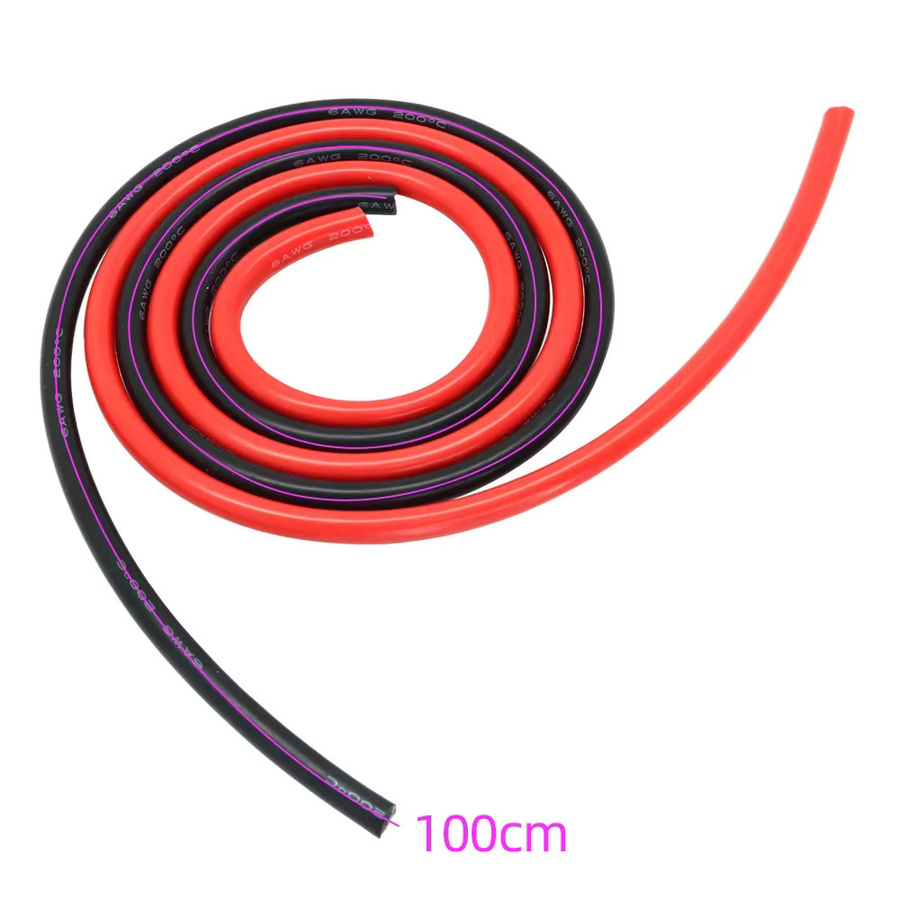 Mitoot Superweiches Silikonkabel-Set Hitzebeständig, 2 Meter (1 Meter Rot und 1 Meter Schwarz) - Bild 2