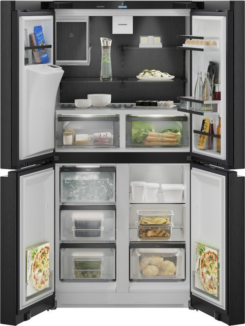 Liebherr French Door Kühl-Gefrierkombination in Schwarz mit NoFrost und Zero Degree Zone, H x B x T: 180,5 x 90,6 x 74,5 cm - Bild 1
