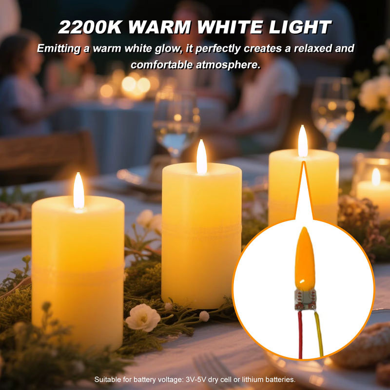 APWIKOGER LED-Blitzkerzen mit Flammeneffekt 2200K für Weihnachts- und Partydekoration - Bild 3