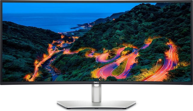 Dell UltraSharp U3423WE Curved Monitor, 34,1 Zoll, IPS, UWQHD 3440 x 1440 Pixel, 60 Hz, Silber - Bild 1