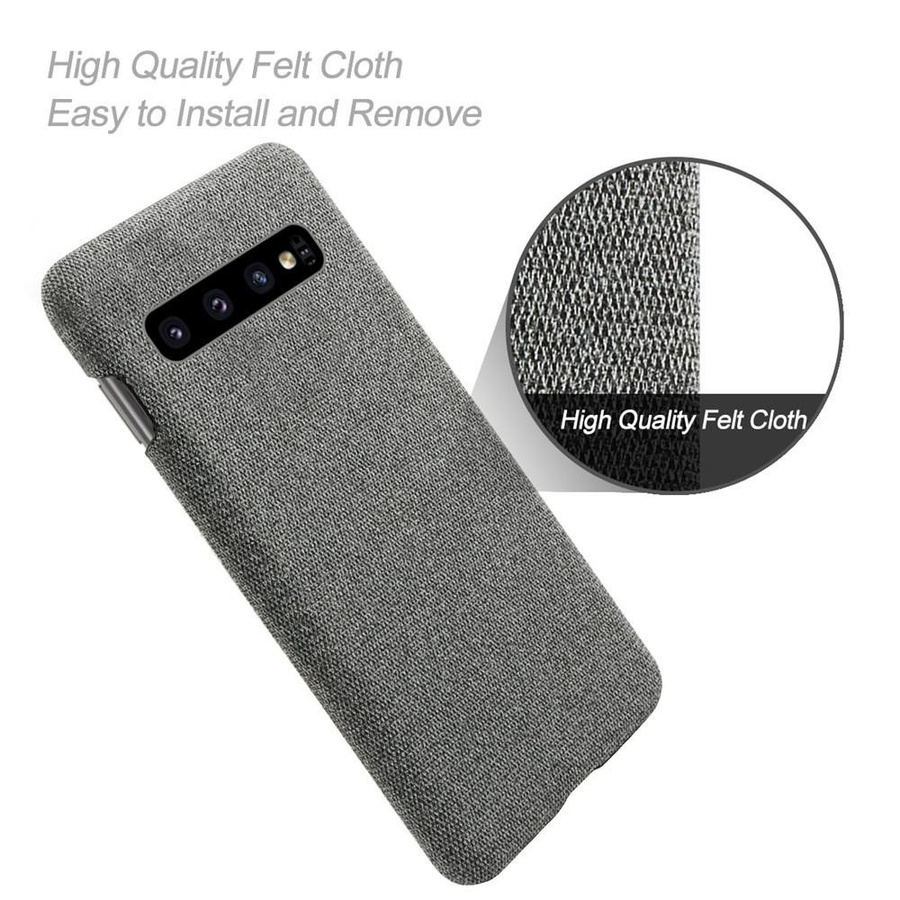 Ultradünne Stoffhülle für Samsung Galaxy S10, S10 Plus und S10e in Grau - Bild 2