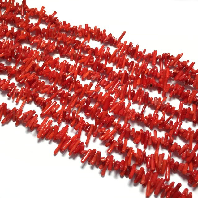 Perlenarmband, Korallenrot, Unregelmäßig, 6x12mm, Unisex - Bild 1