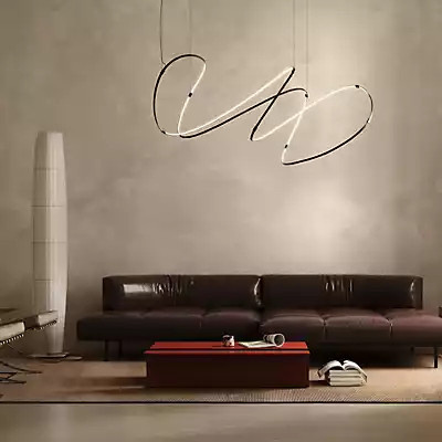 10 HEURES 10 Zigouzi LED Pendelleuchte modern in Schwarz, Höhe: 180 cm - Bild 1