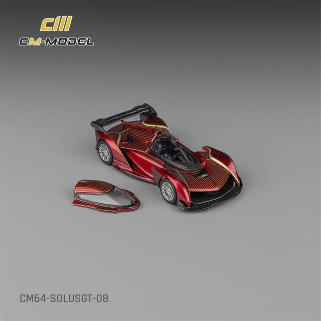 Linyi Toy Car Senna Gtr Solusgt Elva 765Lt 720Sgt3X, Diecast Modellauto, 1:64, Metallic Rot, ab 14 Jahre - Bild 1