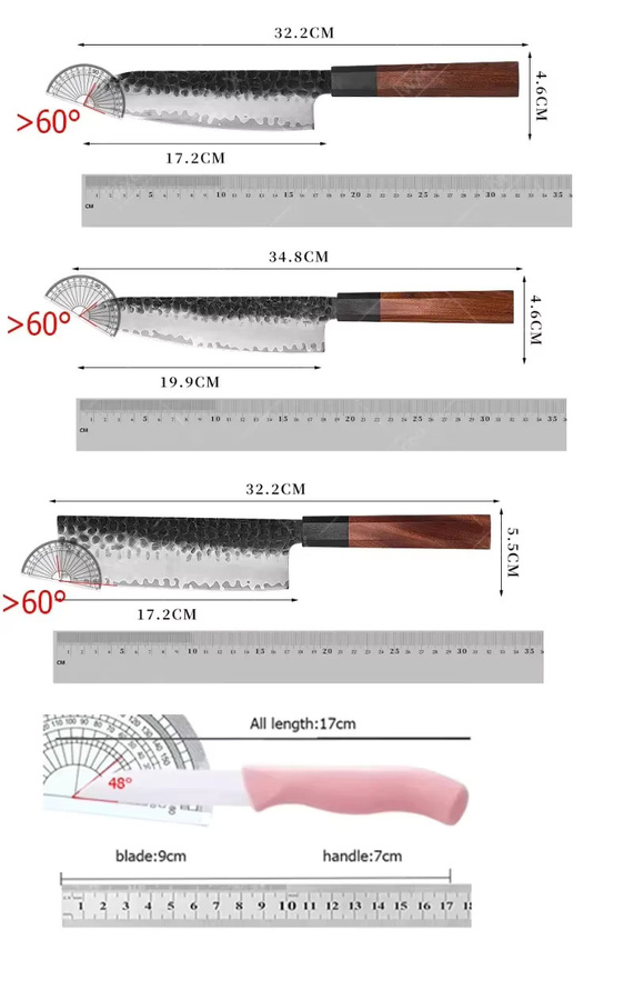 WXCOO Santoku-Küchenmesser aus 67-lagigem Damaststahl in Silber mit Holzgriff - Bild 5
