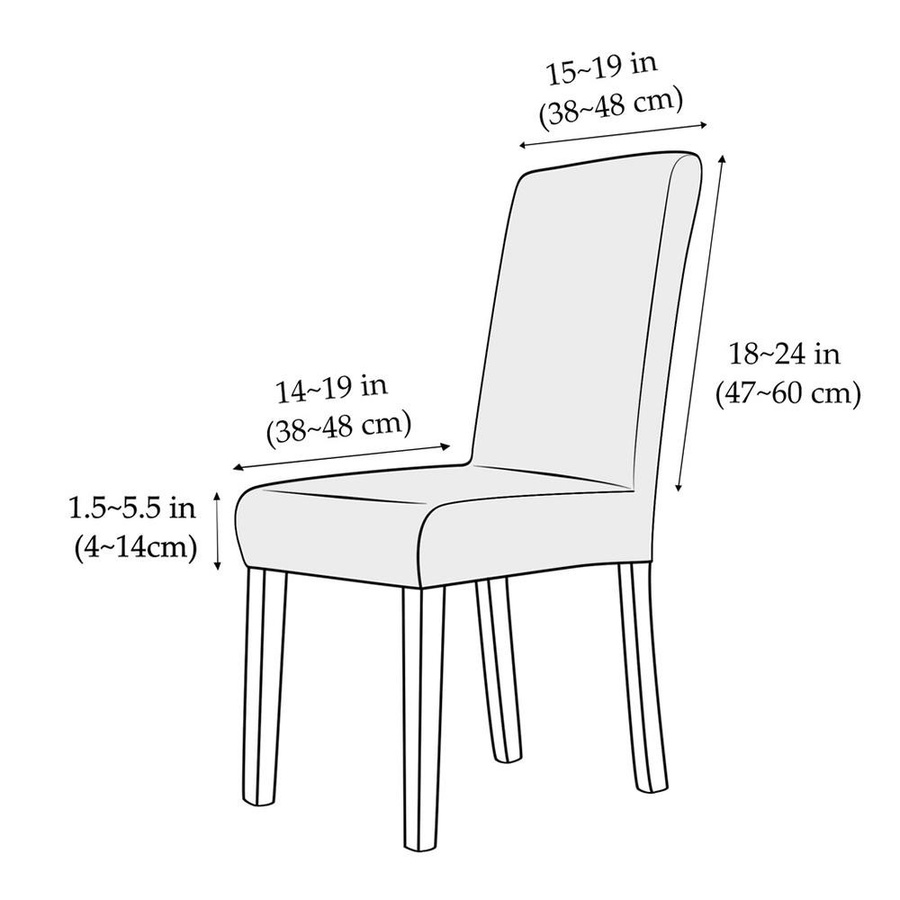 Jacquard Stuhlhussen von airldianer in einfarbigem Design aus Polyester und Elasthan für Esszimmerstühle - Bild 2