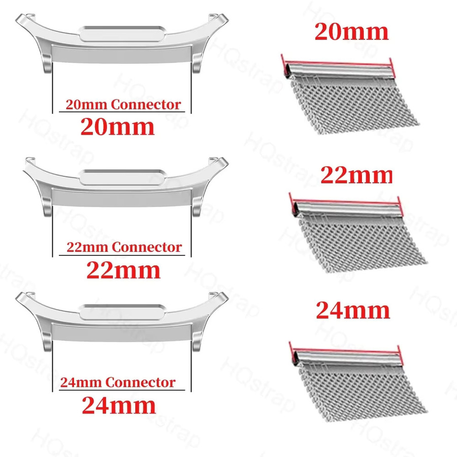 HQstrap Armband-Adapter für Samsung Galaxy Watch 7 Ultra, Edelstahl, Silber - Bild 2