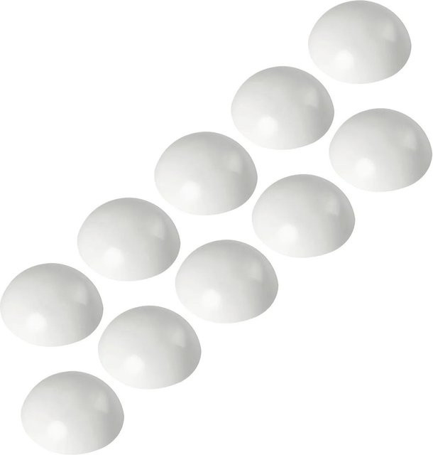 vasalat Set Wand-Türstopper selbstklebend in Weiß, 10 Stück, Durchmesser: 32 mm, Höhe: 12 mm - Bild 1