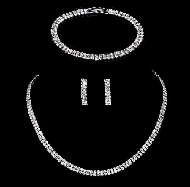 Schmuck-Set, Silber, Kupfer, Zirkonia, Damen - Bild 1