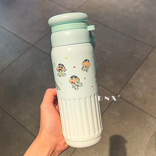 Yiran Furniture Edelstahl Thermobecher mit Cartoon-Design, 530 ml, für Studenten und Paare - Bild 1