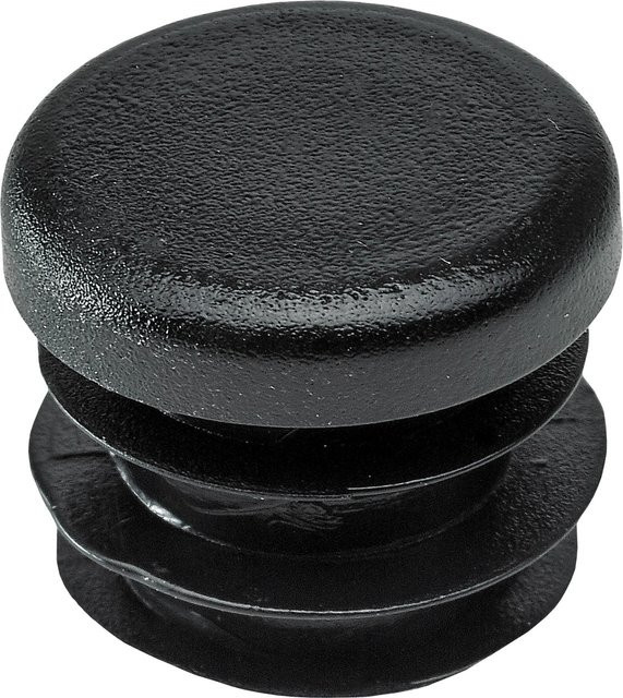 Hettich Kunststoff-Einsteckgleiter für Rundrohre Ø 15 mm Schwarz, 4 Stück - Bild 1