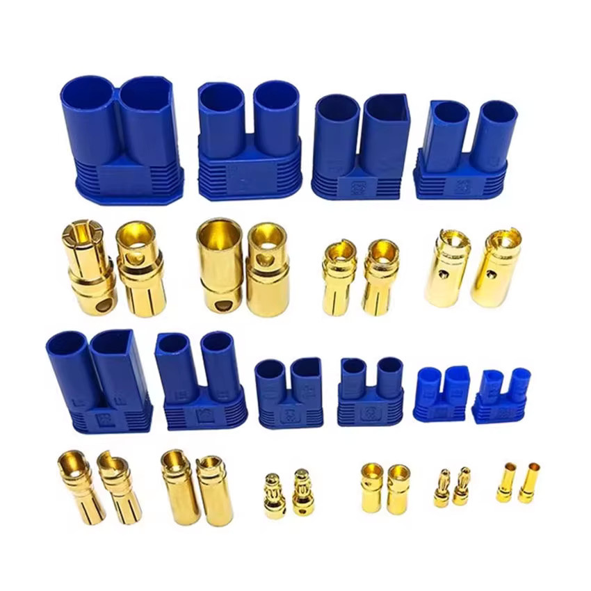 Cltgxdd Bananen Stecker Set EC2 EC3 EC5 EC8 Männliche und Weibliche Buchsen in Blau für Modellbau und Hochstrom-Anwendungen - Bild 2