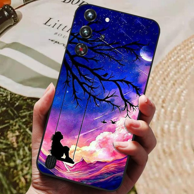 Luxus Silikon Schutzhülle für Nubia Red Magic 10 Pro und Nubia Red Magic 10 Pro Plus in Schwarz und Multicolour - Bild 1