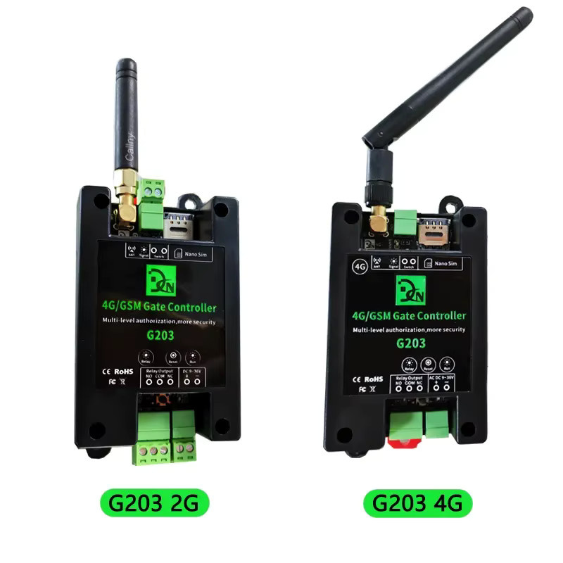 HAMBERS GSM Relais Schalter G203 mit 2G/4G SIM-Karten Steuerung für Türschloss und Tor in Schwarz - Bild 1
