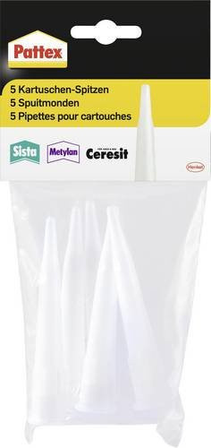 Pattex PFWKS Dosierspitzen aus Kunststoff, 5 Stück, Weiß - Bild 1