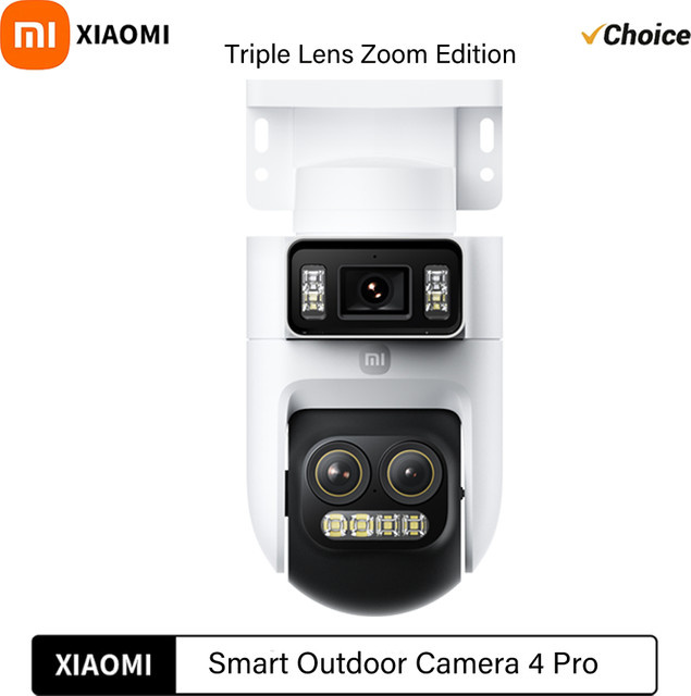 Xiaomi Smart Outdoor Camera 4 Pro Triple-Kamera Zoom Edition, 3K 5MP, 9x Hybrid-Zoom, IP66, Weiß, Chinesische Version - Bild 1