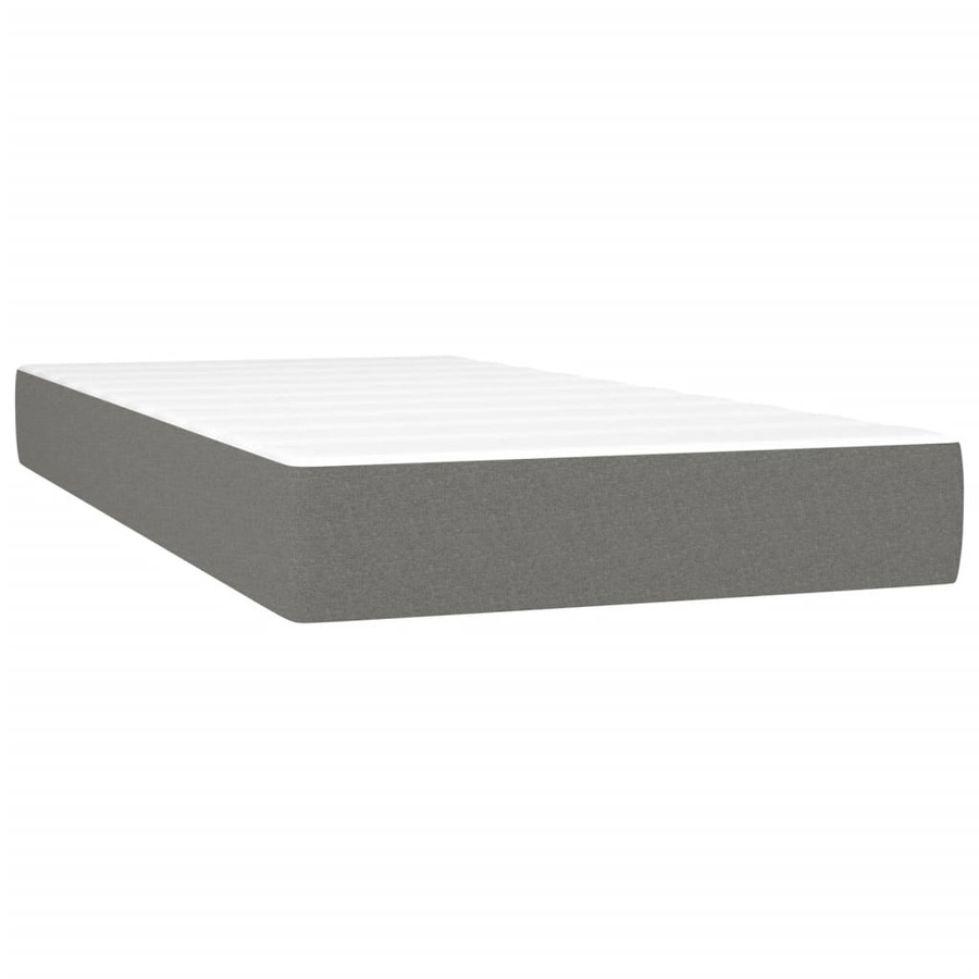 vidaXL Boxspringbett mit Matratze Dunkelgrau B/T/H: 90 x 190 cm - Bild 3