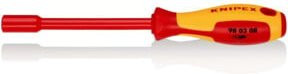 Knipex Steckschlüssel 8,0 mm mit Schraubendreher-Griff, isoliert, rot, aus Chrom-Vanadium-Molybdän-Stahl - Bild 1