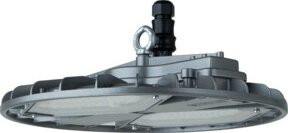 Schuch LED-Hallenleuchte SKI, breitstrahlend, 5000K Kaltweiß, Grau, IP65, Aluminium-Druckguss und Edelstahl, B: 342 cm, H: 200 cm, T: 112 cm - Bild 1