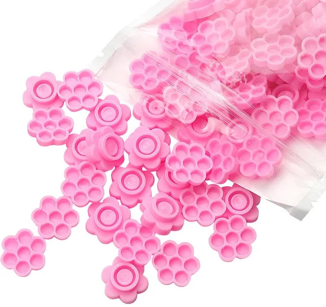 CNKESS Wimpernverlängerung Kleberbecher, Rosa, 100-500 Stück, Unisex - Bild 1
