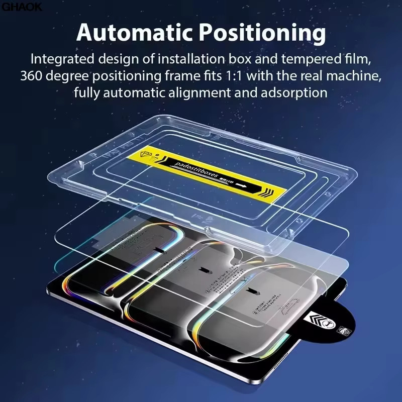 Samsung Displayschutz aus gehärtetem Glas für Galaxy Tab S10 FE, S6 Lite, S9 FE Plus, S8, S7+ und A9 Plus, transparent - Bild 3