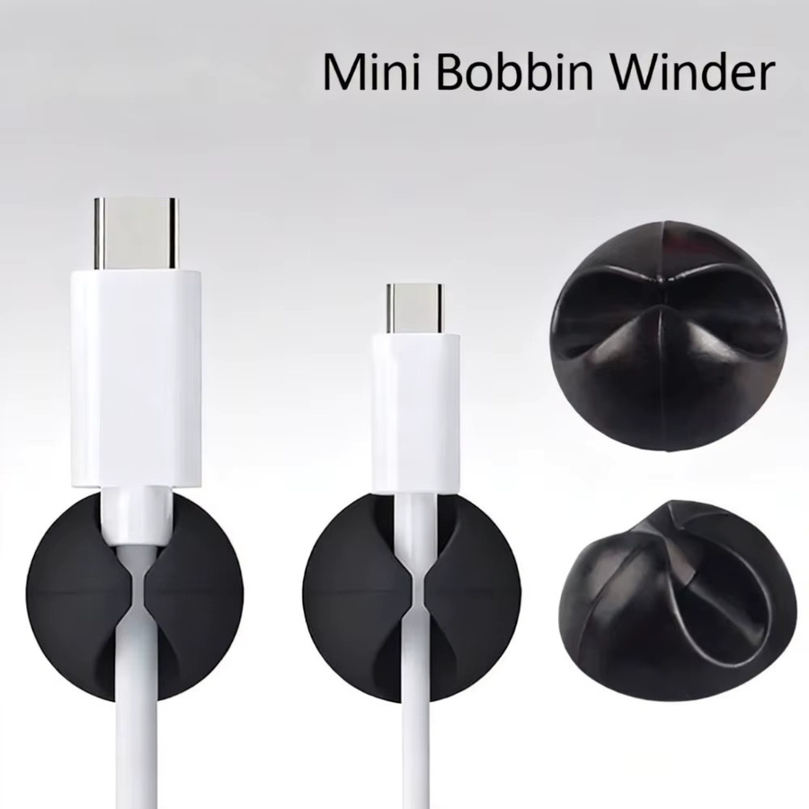 VIKEFON Kabel Organizer Clip für Desktop in Weiß zur Sortierung von Smartphone, Tablet, Laptop und Headset Ladekabeln - Bild 2