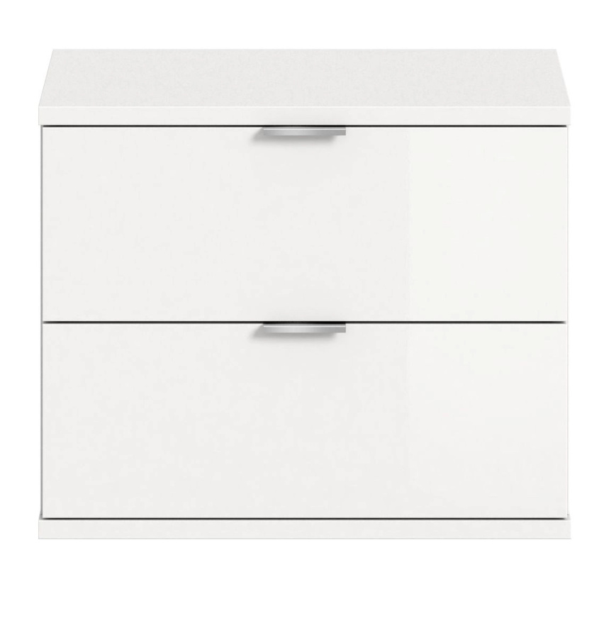 Garderobe Sitzbank SystemX in Weiß Hochglanz, B/T/H: 52 x 42 x 34 cm - Bild 3