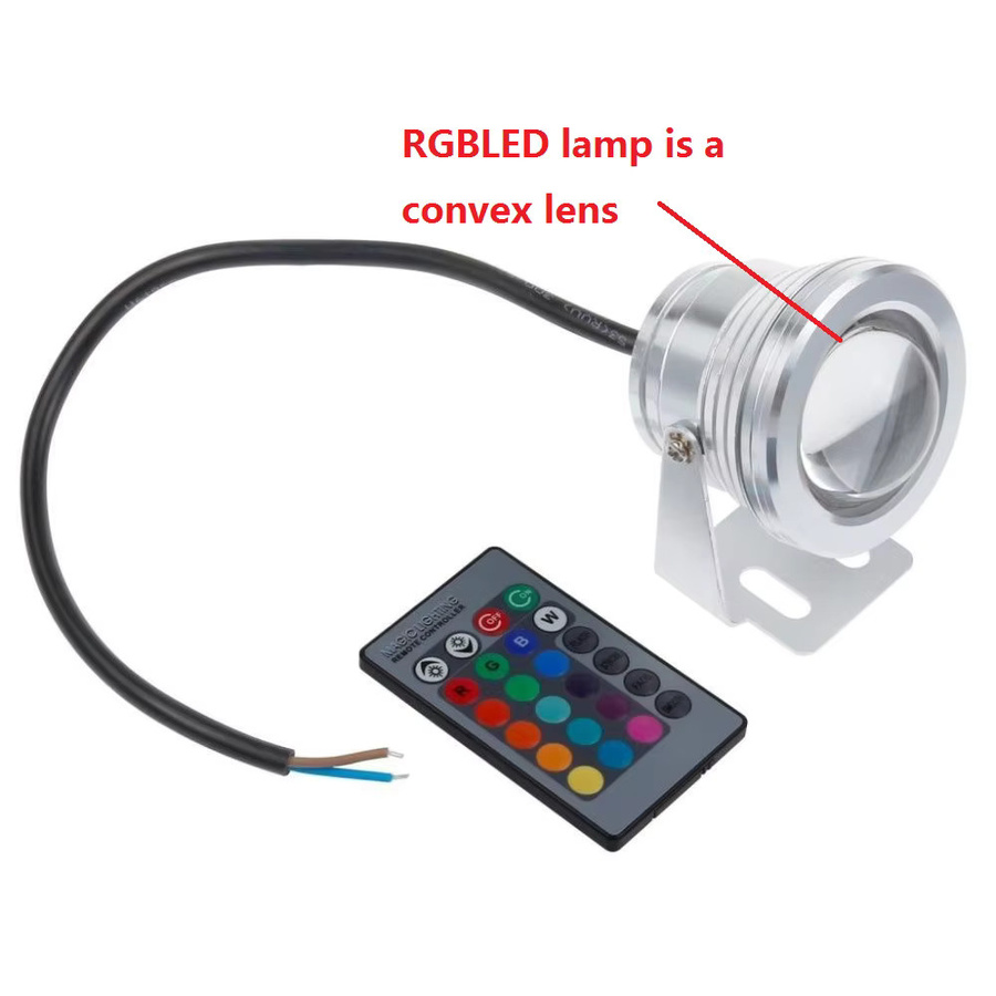 Unterwasser RGB LED Scheinwerfer für Garten und Pool, 10W, DC12V, Mehrfarbig - Bild 3