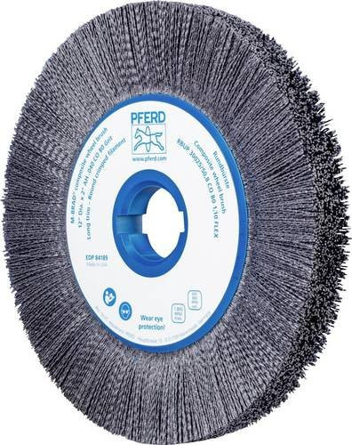 PFERD COMPOSITE FLEX Rundbürste RBUP für Winkelschleifer, Farbe Grau, Korn 80, Keramik-Filament-Ø 1,10 mm, Durchmesser: 300 mm, Breite: 50,8 mm, Tiefe: 25 mm - Bild 1