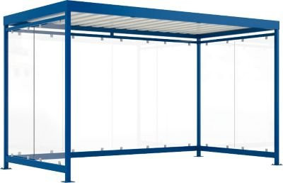 Überdachungssystem WSM Köln K4 in Enzianblau, B/H/T: 419,5 x 251,0 x 216,5 cm, lichte Höhe: 236,0 cm - Bild 1
