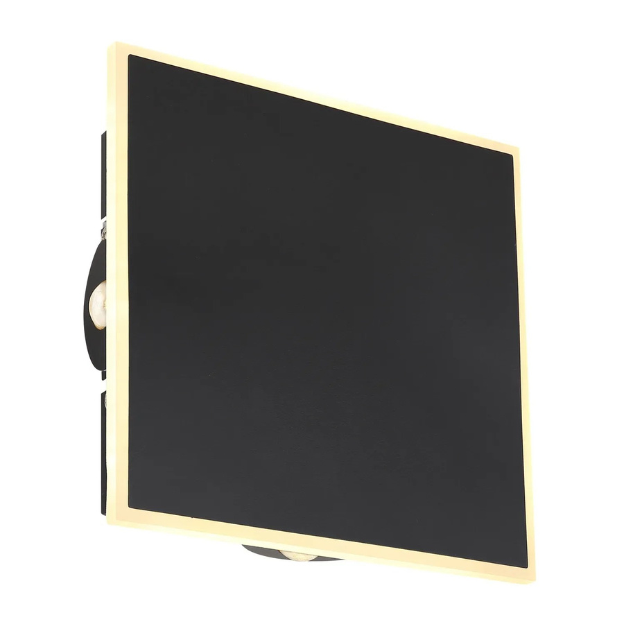 GLOBO LIGHTING LED-Wandleuchte Saidy Schwarz quadratisch B/H: 20 x 20 cm - Bild 4