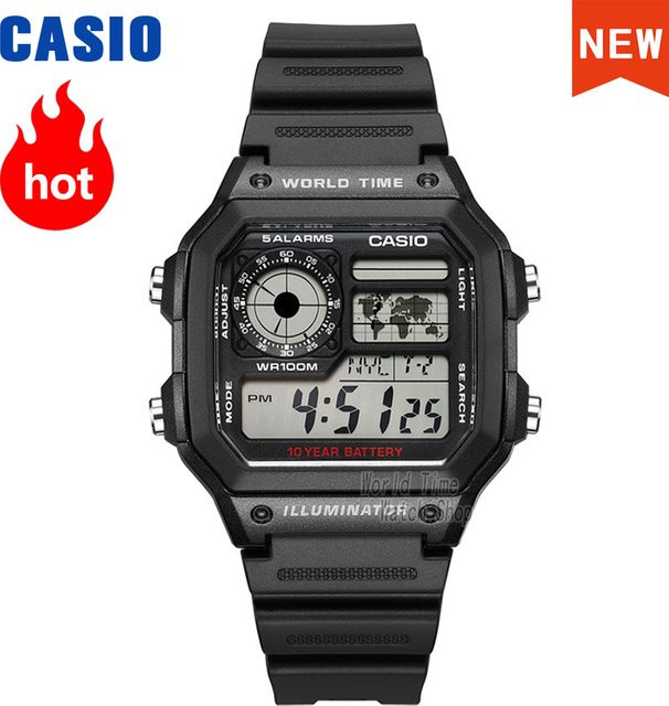 Casio Digitaluhr, Quarz, Kunststoff, Schwarz, Herren - Bild 1