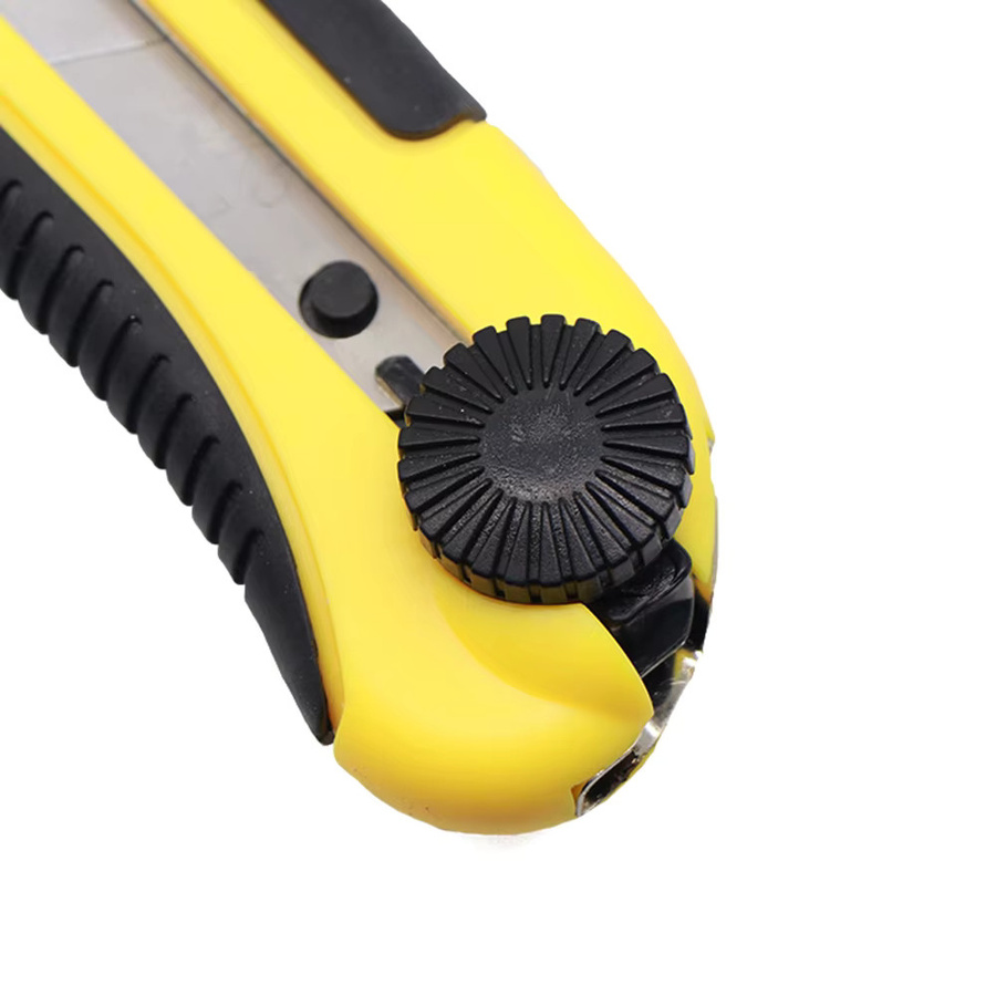 TOVIA Universalmesser mit 25mm SK5 Edelstahlklinge, einziehbares und abbrechbares Taschenmesser in Gelb - Bild 2