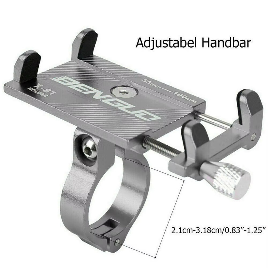 GOLDFOX Universal Fahrrad Telefon Halterung und Motorrad Lenker Handy Clip in Schwarz - Bild 3
