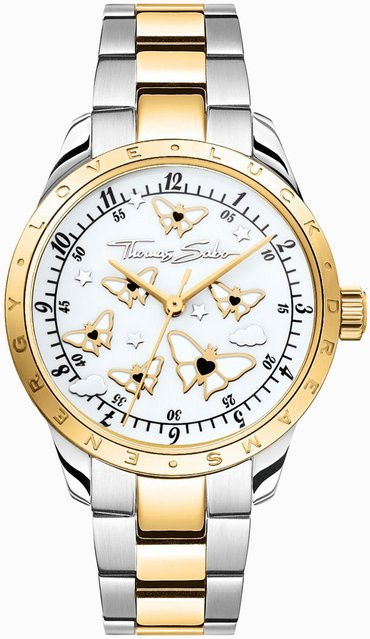 Thomas Sabo Damenuhr, Schmetterlinge, Bicolor, Edelstahl, Quarz, 34 mm, 10 ATM - Bild 1