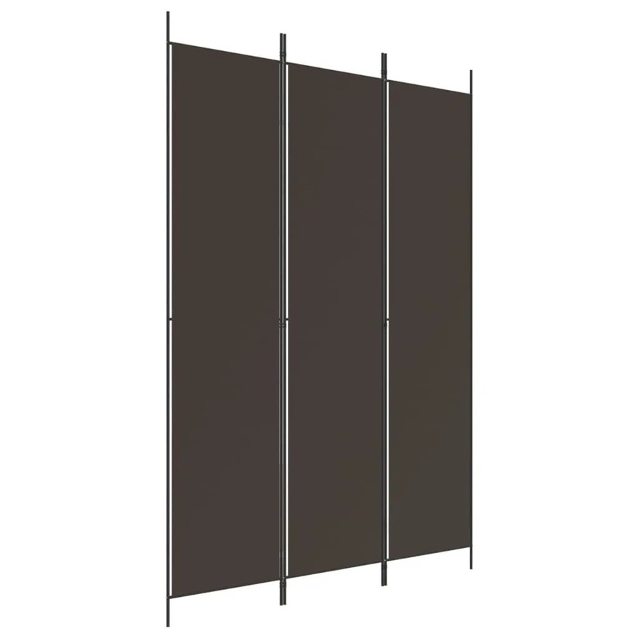 vidaXL 3-teiliger Paravent aus Stoff in Braun B: 150 cm, H: 220 cm - Bild 2